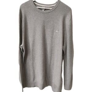 Bench Men's XL Gray‎ Textured Knit Crewneck Sweater Long Sleeve Casual Pullover